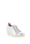 Jose Saenz Metallic Wedge Trainer, Silver