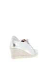 Jose Saenz Metallic Wedge Trainer, Silver