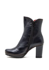 Jose Saenz Soft Leather Heeled Ankle Boot, Navy