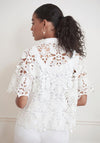 Joseph Ribkoff Crochet 2 in 1 Blouse, White