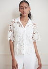 Joseph Ribkoff Crochet 2 in 1 Blouse, White