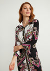 Joseph Ribkoff Floral Print Button Up Dress, Black Multi