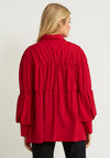Joseph Ribkoff Puff Sleeve Zip Jacket, Red