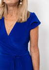 Joseph Ribkoff Wrap A-Line Midi Dress, Royal Blue