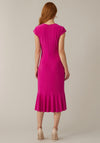 Joseph Ribkoff Frill Trim Midi Dress, Magenta