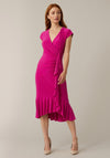 Joseph Ribkoff Frill Trim Midi Dress, Magenta