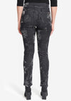 Joseph Ribkoff Textured Floral Print Jeans, Black Multi
