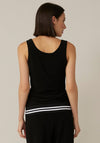 Joseph Ribkoff Striped Hem Vest Top, Black & White
