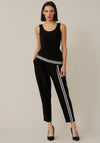 Joseph Ribkoff Striped Hem Vest Top, Black & White