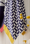 Joules Honeycomb Geo Towels, Navy