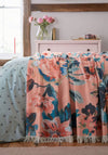 Joules Little Leafs Throw, Pink Floral Multi