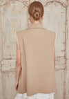Jovonna Cedar Sleeveless Blazer, Beige