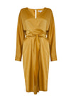Jovonna Toma Satin Wrap Midi Dress, Yellow