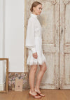 Jovonna Leone Lace Mini Shirt Dress, White