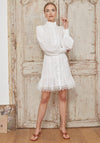 Jovonna Leone Lace Mini Shirt Dress, White