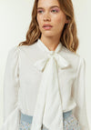 Jovonna Franca Pearl Bow Shirt, White