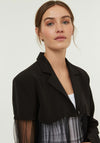 Jovonna Rainey Sheer Panel Jacket, Black