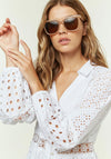 Jovonna Ciella Lace Maxi Shirt Dress, White