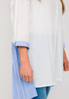 Jovonna Ostuni Panel Shirt, White & Blue
