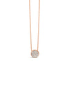 Absolute Rounded Crystal Stud Necklace, Rose Gold
