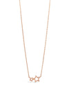 Absolute Delicate Open Stars Necklace, Rose Gold