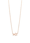 Absolute Delicate Open Stars Necklace, Rose Gold