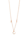 Absolute Delicate Moon & Stars Necklace, Rose Gold