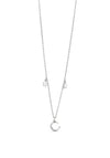 Absolute Delicate Moon & Stars Necklace, Silver