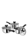 Judge 3 Piece Stainless Steel Saucepan Set