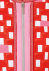 Just White Square Print Twinset, Red