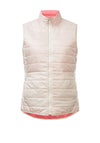 Just White Reversible Quilted Gilet, Pink & Champagne