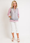 Just White Reversible Quilted Gilet, Grey & Pink