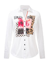 Just White Box Print Shirt, White Multi