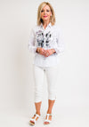 Just White Stretch Sides Shirt, White Multi