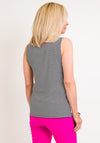 Just White Stripe Tank Top, Black Multi