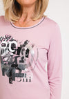 Just White Graphic Print T-Shirt, Pink