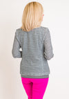 Just White Stripe and Print Jacket, Black Multi