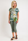 Just White Jungle Print T-Shirt, Green Multi