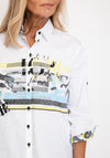 Just White Diamante Print Shirt, White Multi