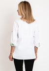 Just White Diamante Print Shirt, White Multi