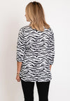 Just White Zebra Print Shirt, Black & White