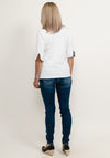 Just White Stripe Trim Placket Shirt, White