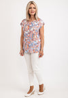 Just White Paisley Print Top, Orange Multi
