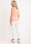 Just White Glitter Strap Vest Top, Orange