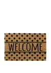 JVL Coir Welcome Spotty Doormat, 40x60cm