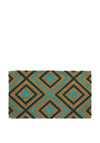 JVL Coir Rhombus Print Doormat, 40x70cm