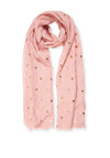 Katie Loxton Metallic Heart Print Scarf, Pink