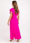 Kameya Ruffle Side Maxi Dress, Fuchsia