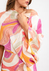 Kameya Draped Abstract Print Maxi Dress, Multi