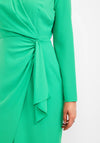 Kameya Faux Wrap Midi Dress, Shamrock